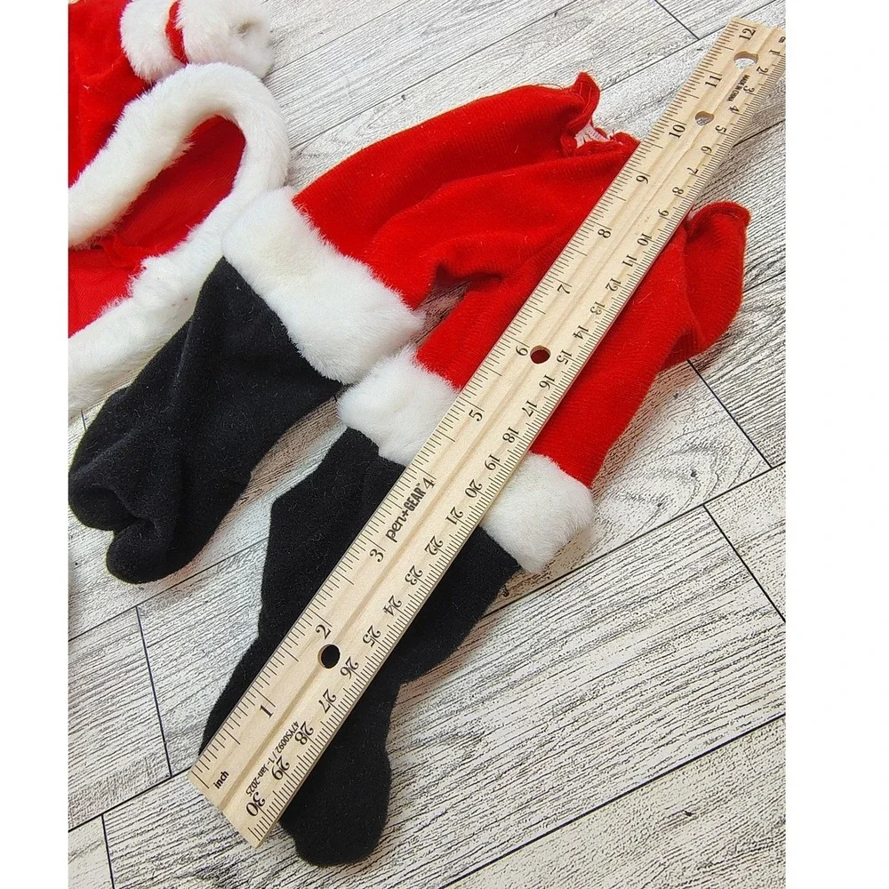 Doll Santa Costume Set • Christmas Holiday Outfit‎ • Red White Festive Clothes - Picture 4 of 9